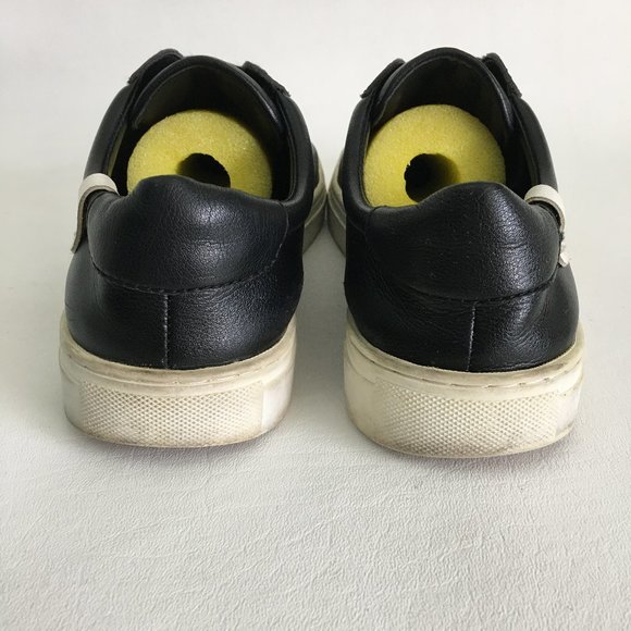 HOUSE OF FUTURE Black Leather Low Top Sneaker 8 - Picture 4 of 8